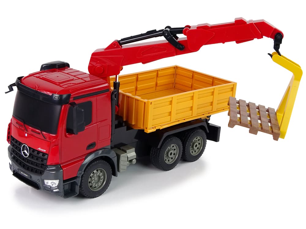 

Ogromny Mercedes Arocs Dźwig HDS R/C Auto + Pilot R/C USB Zdalnie sterowany