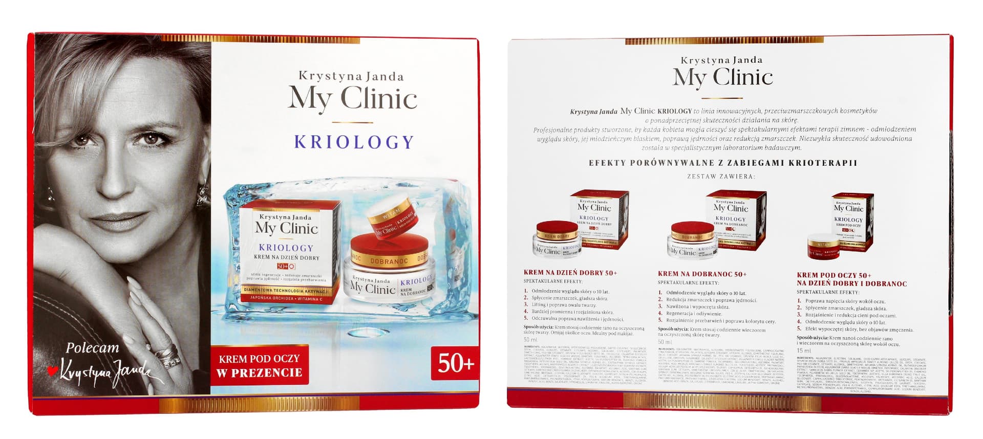 

JANDA Zestaw prezentowy My Clinic Kriology 50+ (krem na dzień 50ml + krem na noc 50ml + krem pod oczy 15ml)