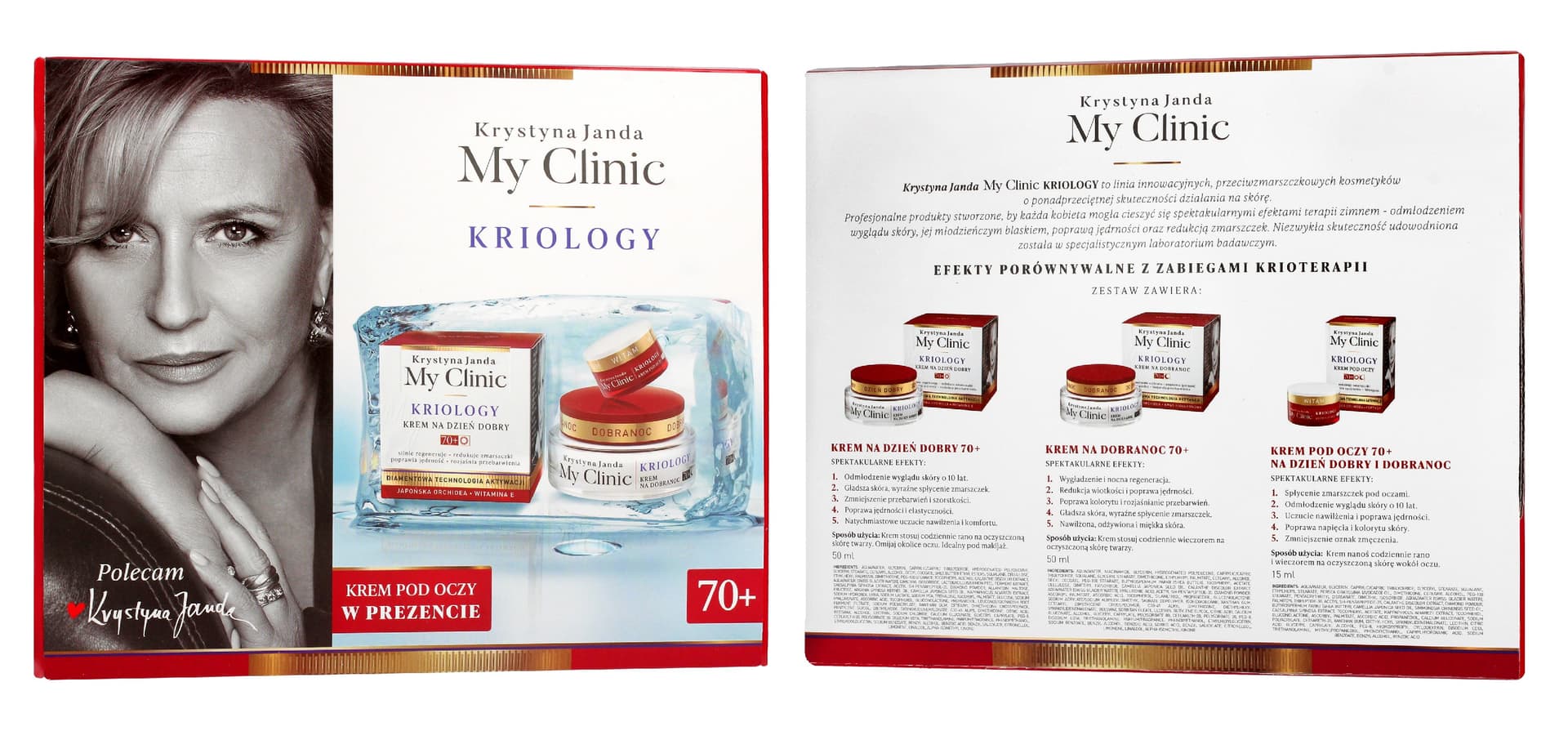 

JANDA Zestaw prezentowy My Clinic Kriology 70+ (krem na dzień 50ml + krem na noc 50ml + krem pod oczy 15ml)