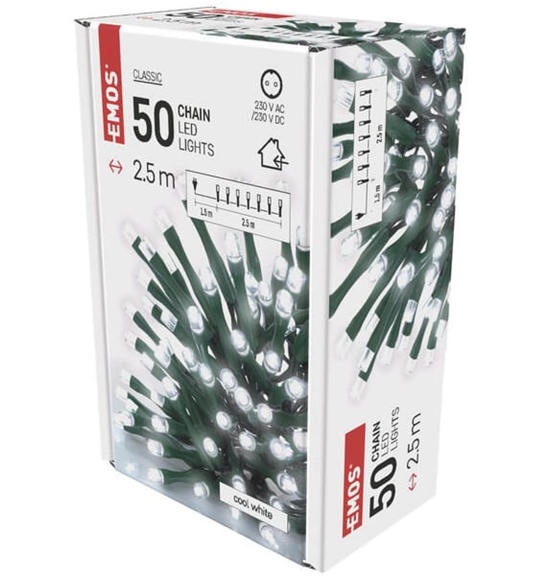

Lampki choinkowe Emos (biały, 50 led