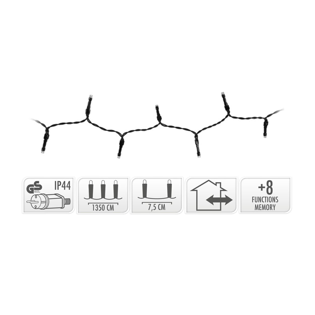 

Lampki choinkowe multikolor 180 led