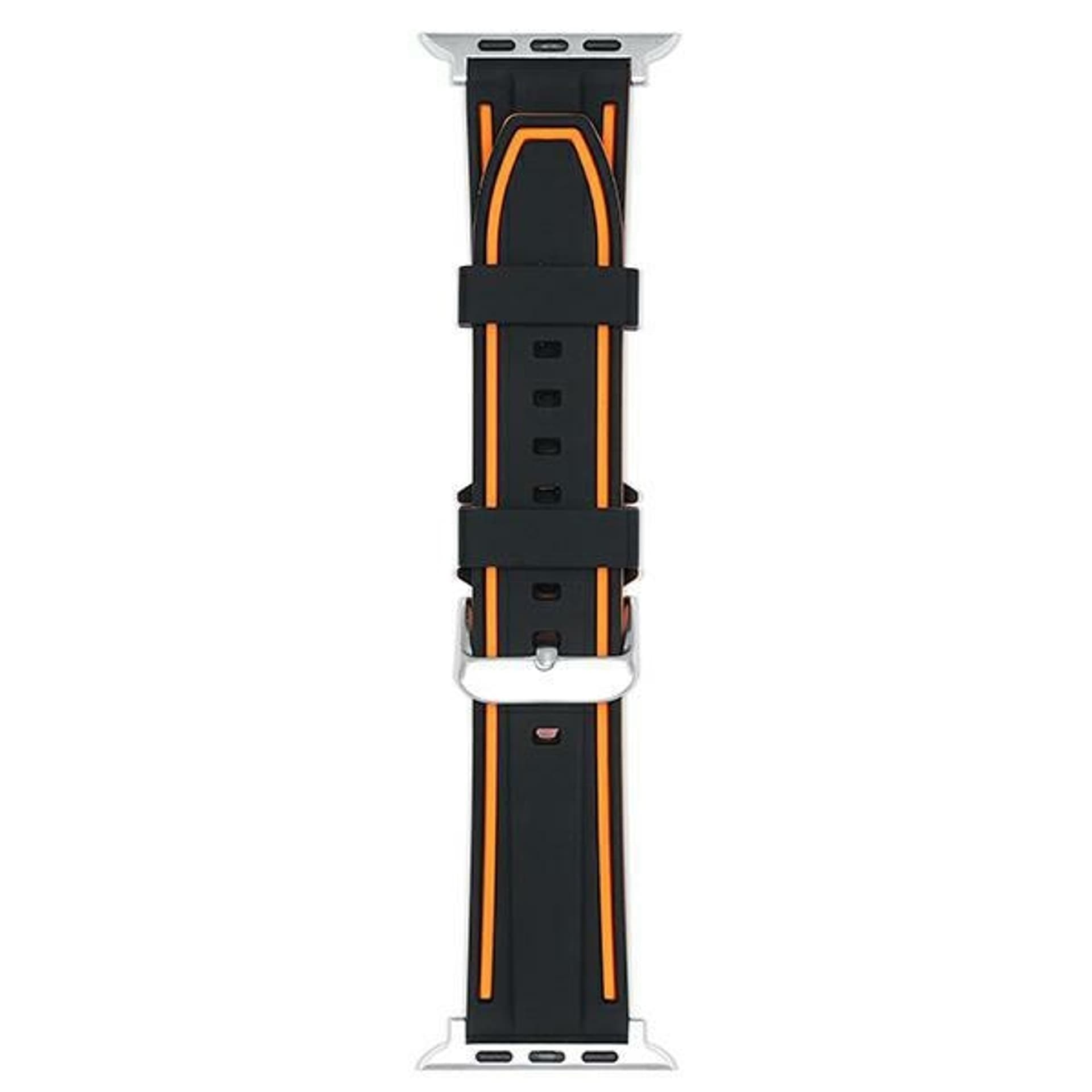 

Beline pasek Apple Watch Solid Silicone 38/40/41mm pomarańczowo-czarny orange/black