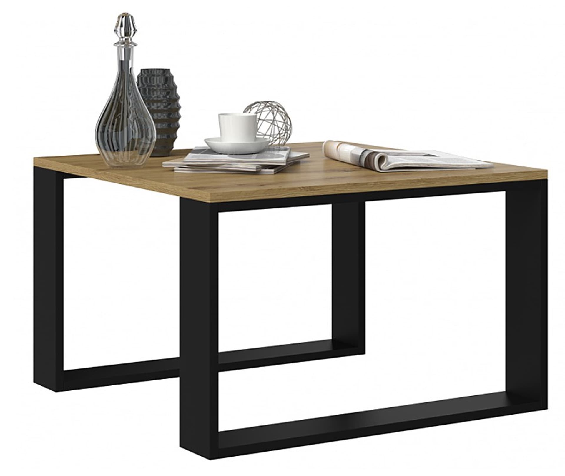 

Stolik MODERN MINI 67x67xH40 artisan/czarny