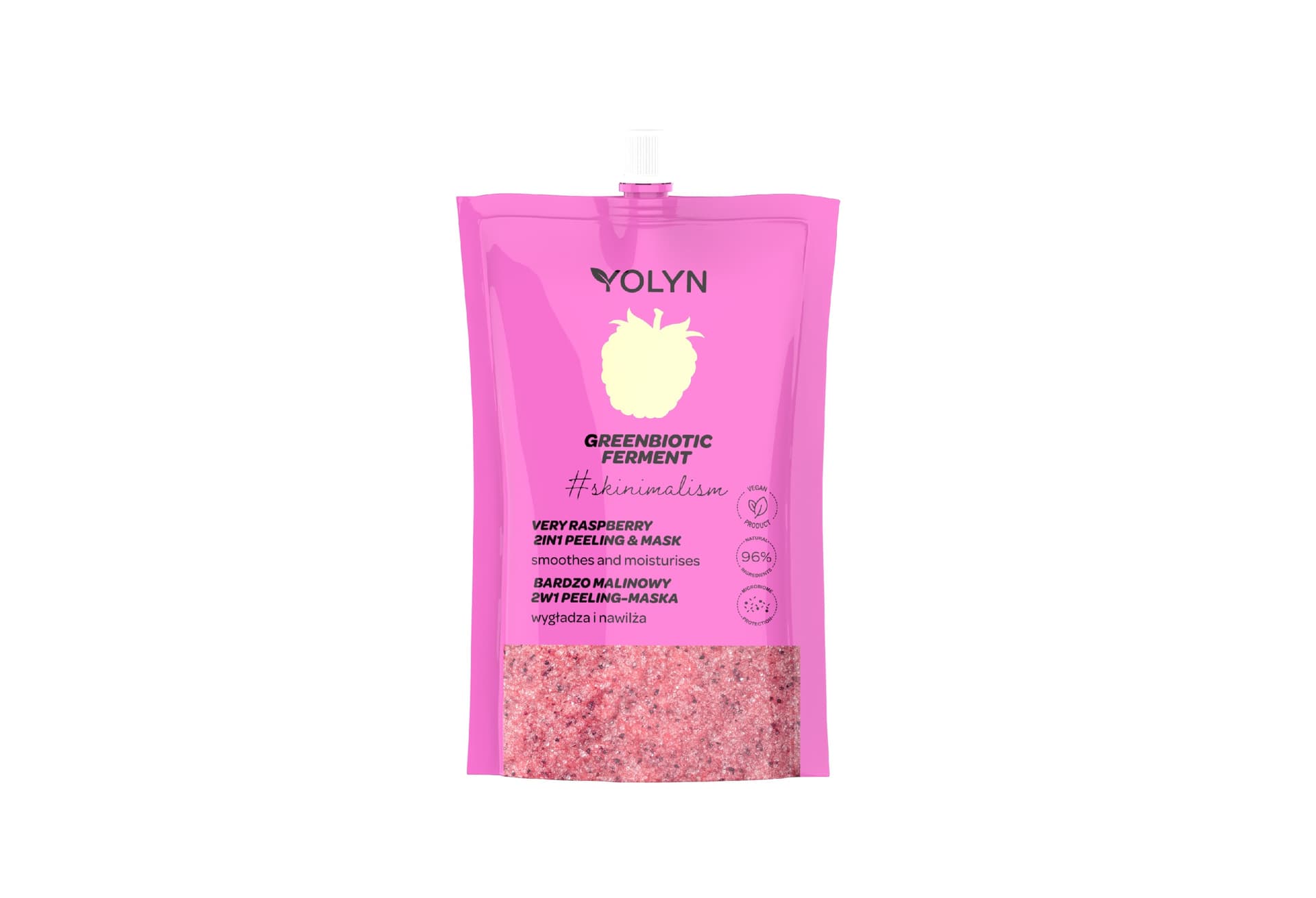 

YOLYN Greenbiotic Ferment Bardzo Malinowy Peeling-maska 2w1 50ml