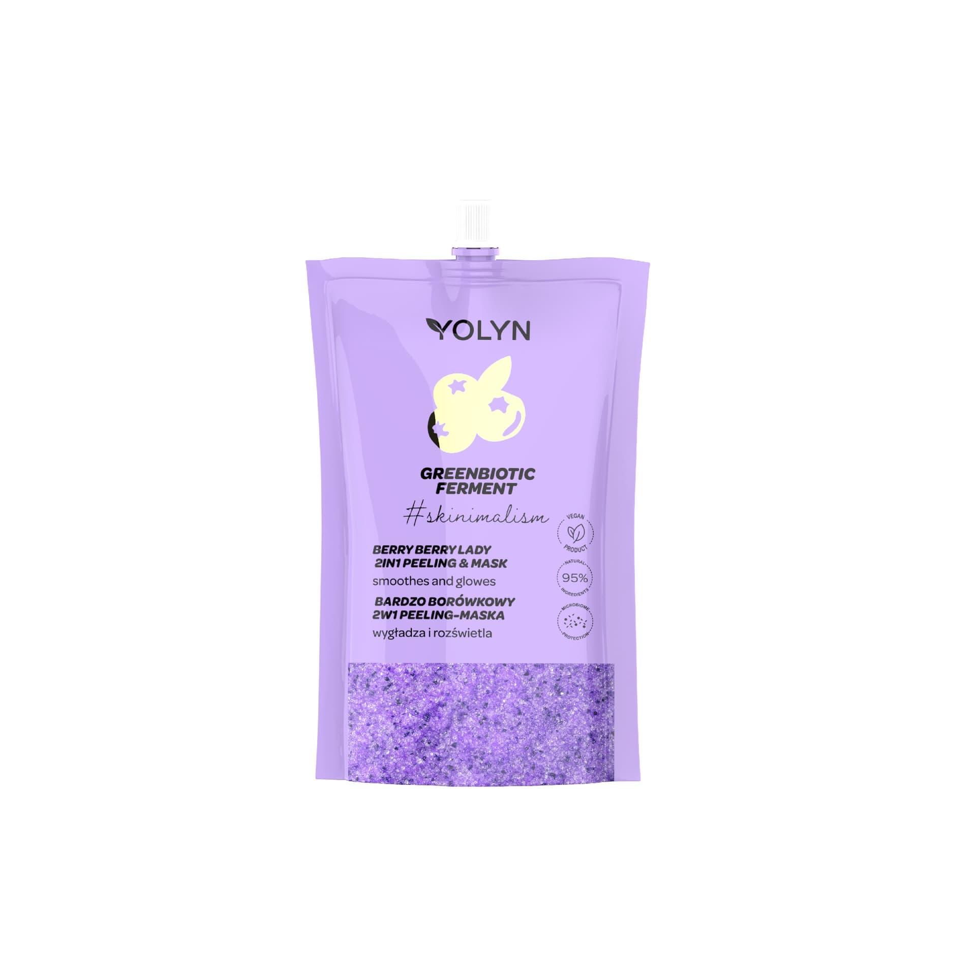 

YOLYN Greenbiotic Ferment Bardzo Borówkowy Peeling-maska 2w1 50ml