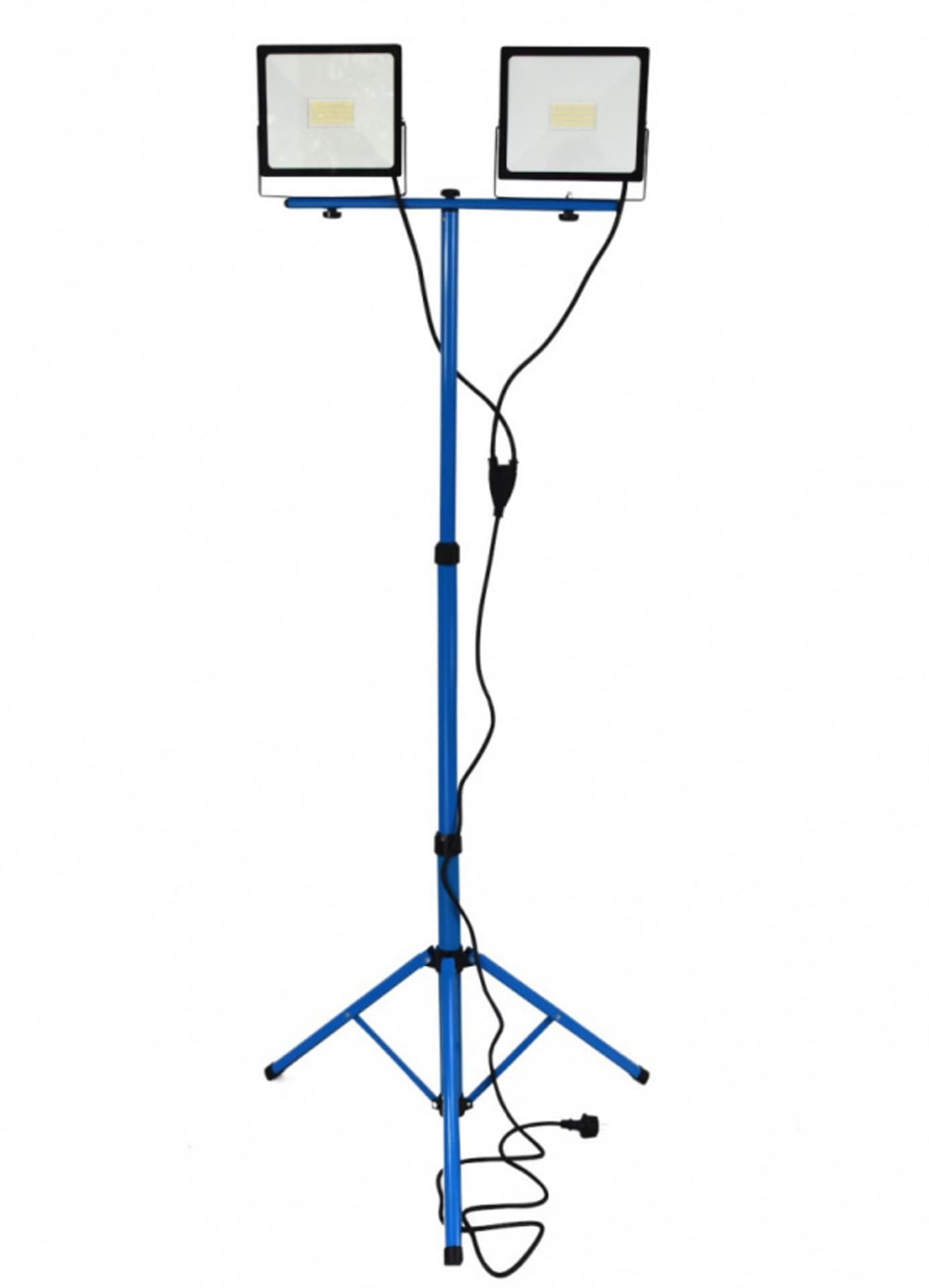 

Ledowa Lampa z białym światłem na statywie Naświetlacz na budowe 2x50W