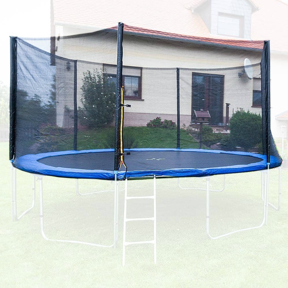 

Siatka ochronna 430cm 6 słupków Zewnętrzna mocna do Trampoliny