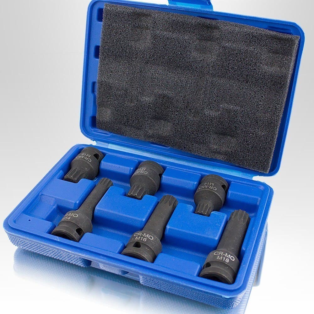 

Zestaw Narzędzi Klucze Udarowe Spline M14 M16 M18 XZN 1/2" BITUXX