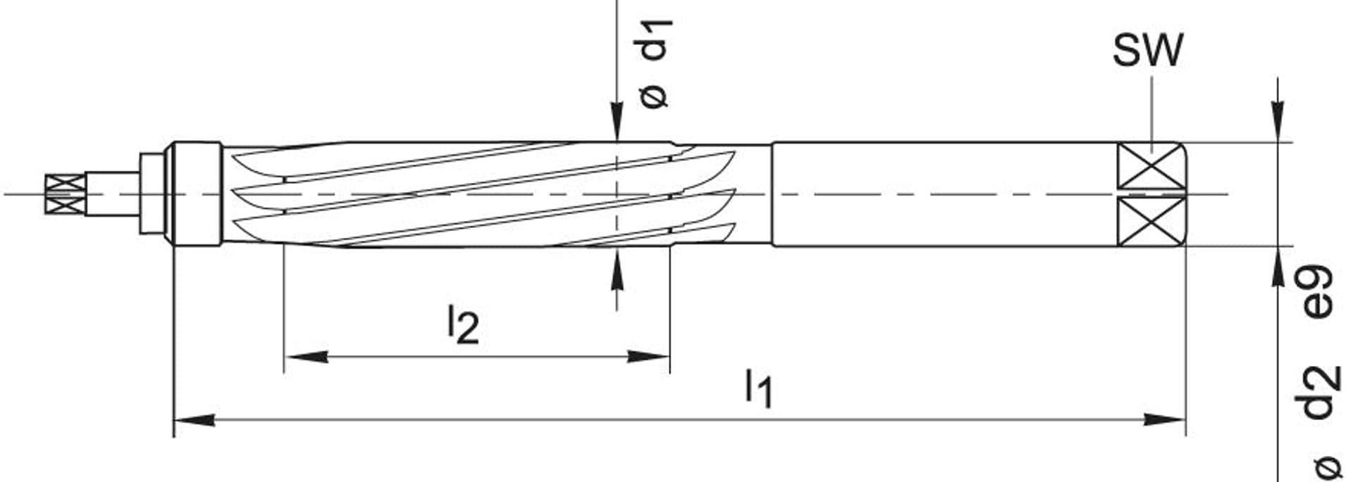 

Rozwiertak reczny DIN859 HSS, 8,0mm BECK