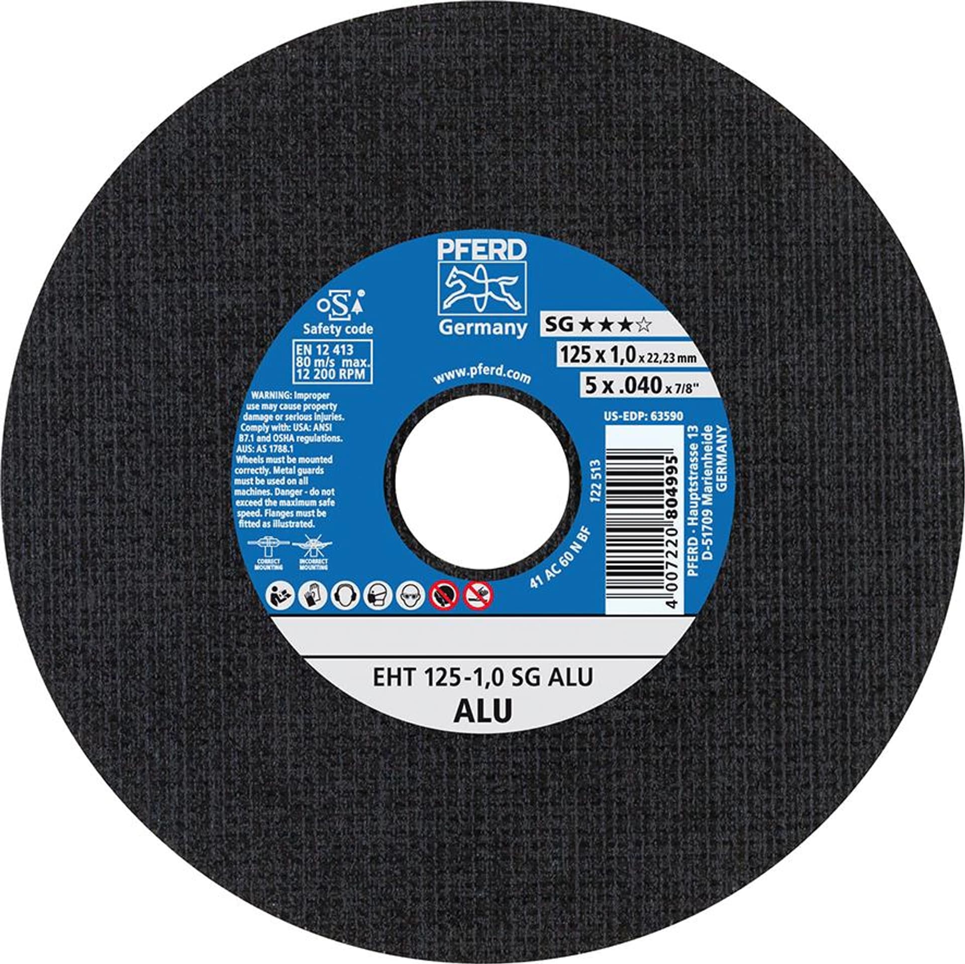 

Tarcza do ciec,prosta,do aluminium A24NSG 230x2,9mm PFERD