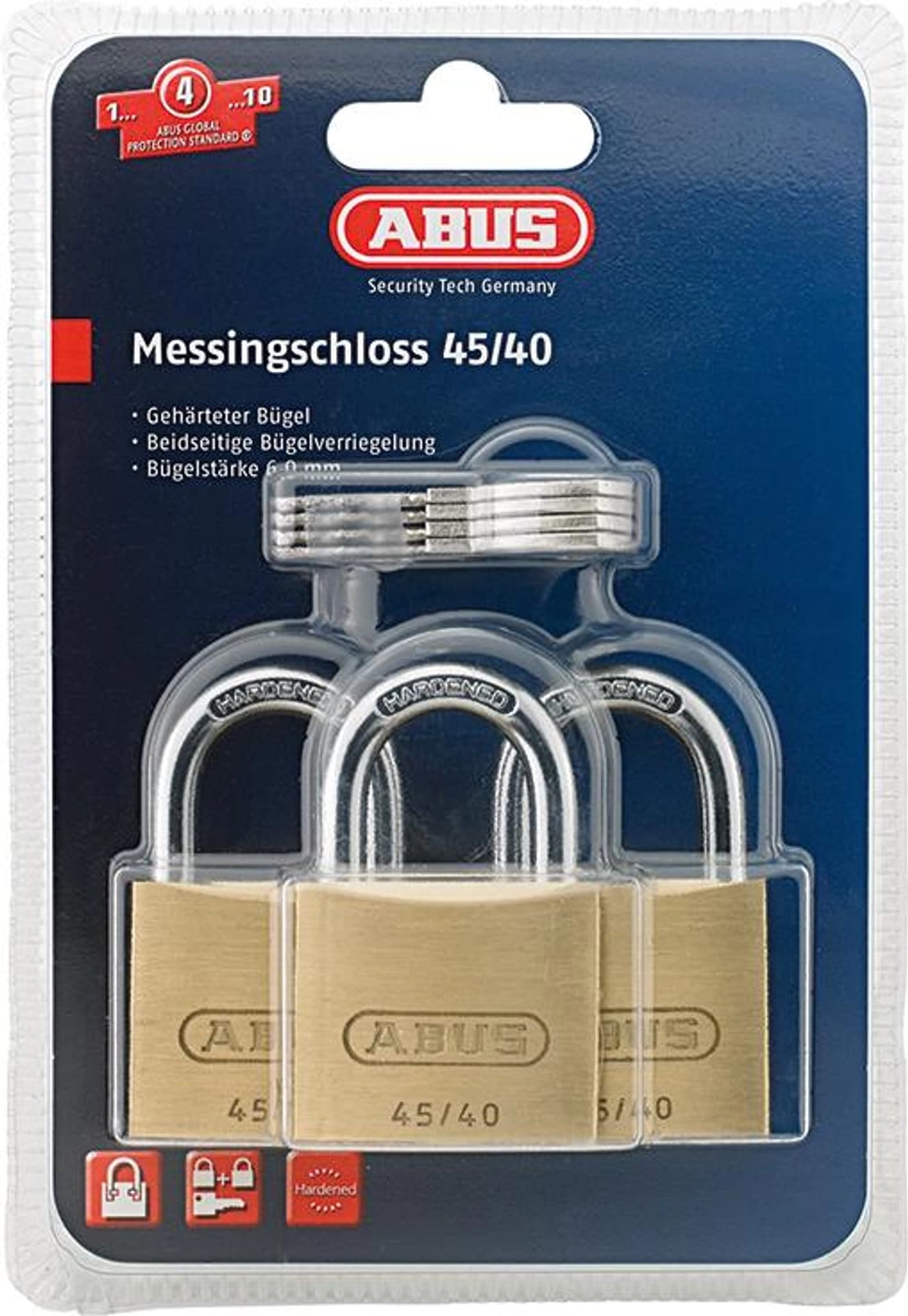 

Kłódka mosiężna Triples SB 40 (3 sztuki) ABUS, 3 sztuki) abu