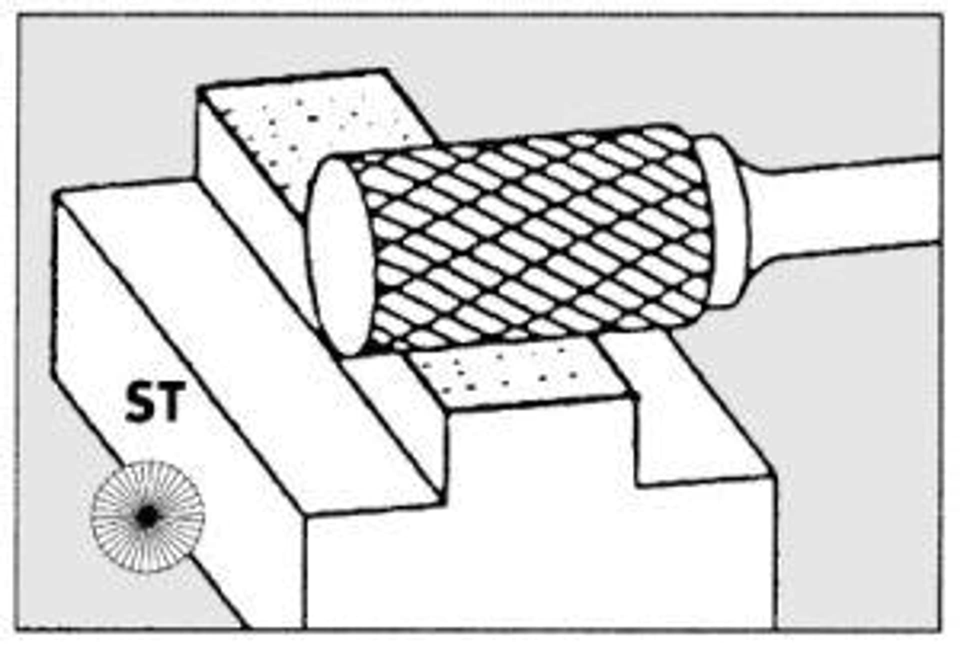 

Maly frez trzpie.ze stop.twardych,cylindryczny z uzeb. czolowym 0607 5 3mm 6x7mm Pferd