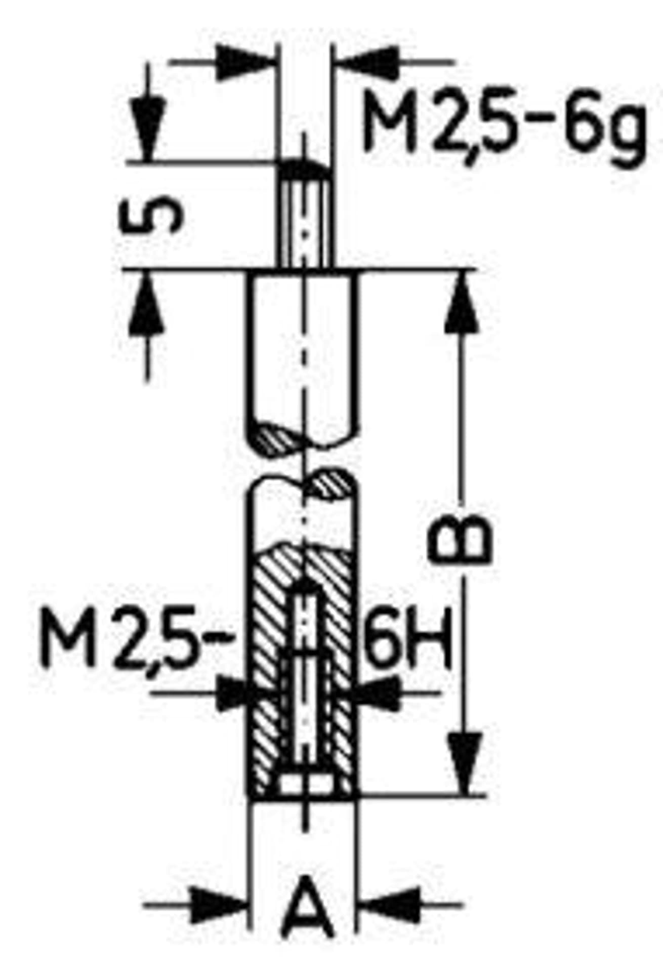 

Przedluzka do koncowki pomiarowej 30mm KÄFER
