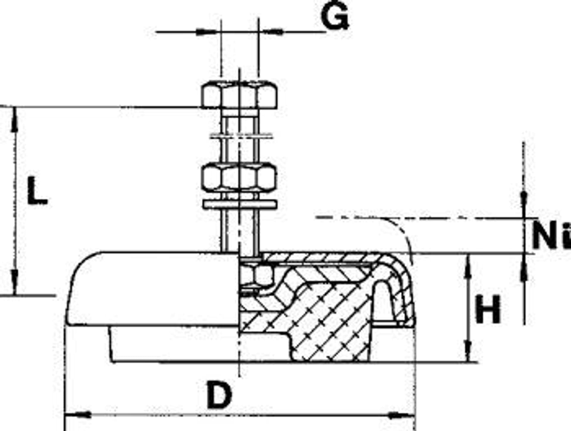 

Wibroizolator do maszyn LEVEL-MOUNT 5500kg LM 6-66 EFFBE