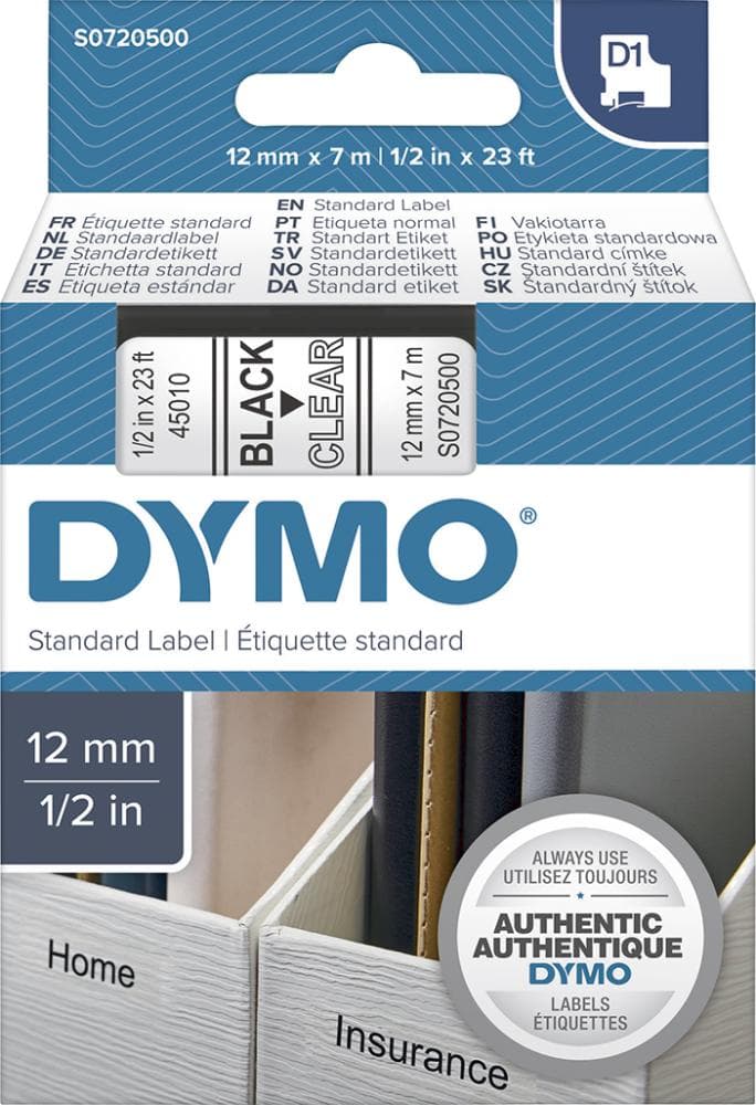 

Tasma do drukarek etykiet D1 45014, niebieska/biala 12mmx7m DYMO