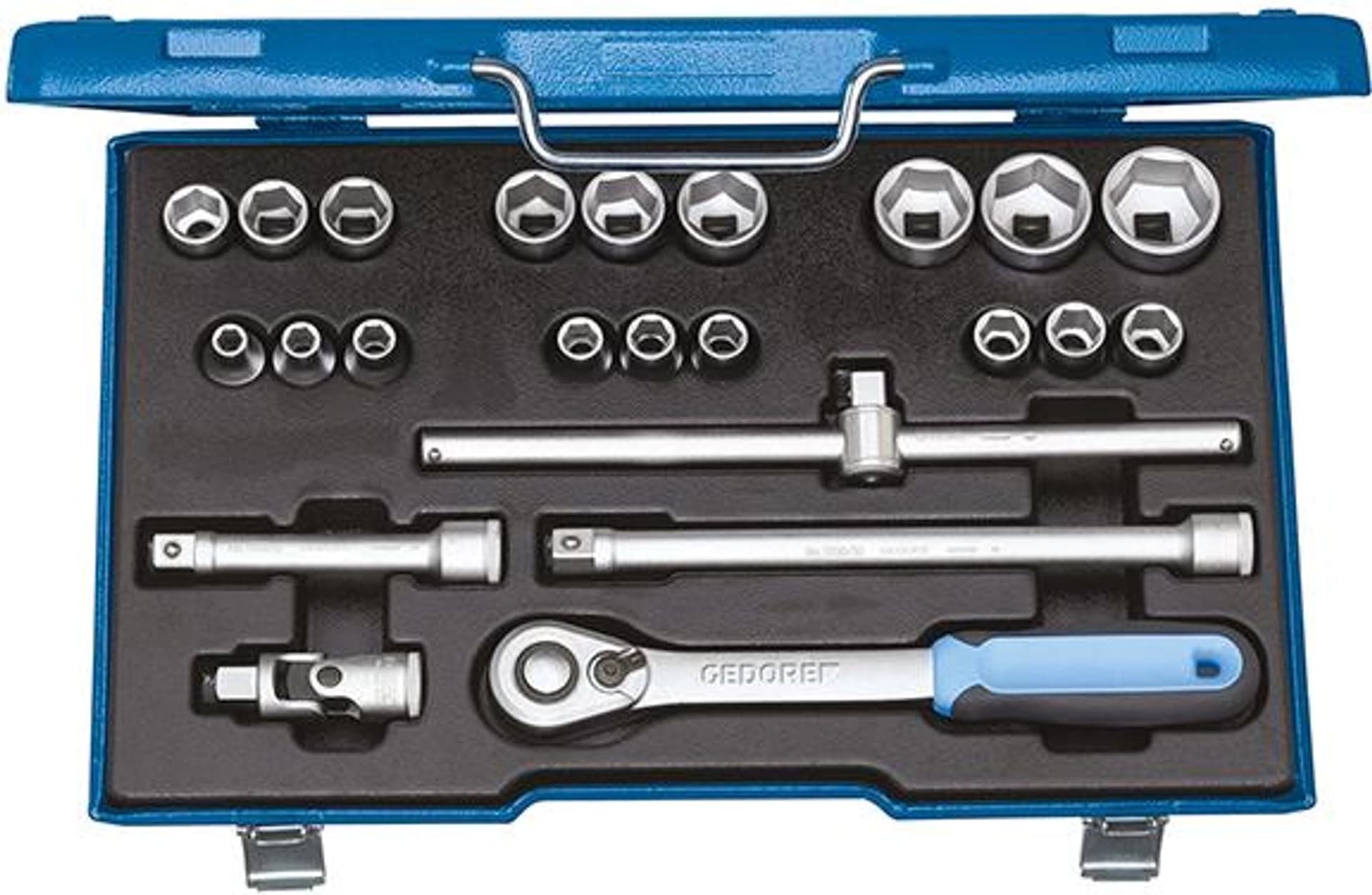 

Zestaw nasadek 1/2", 6-kątnych, 23-czesciowy, 19EMU-20, GEDORE