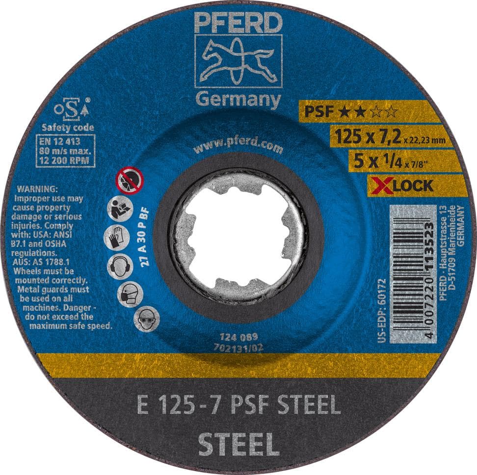 

Tarcza do obrobki zgrubnej PSF X-LOCK STEEL 115x7mm Pferd