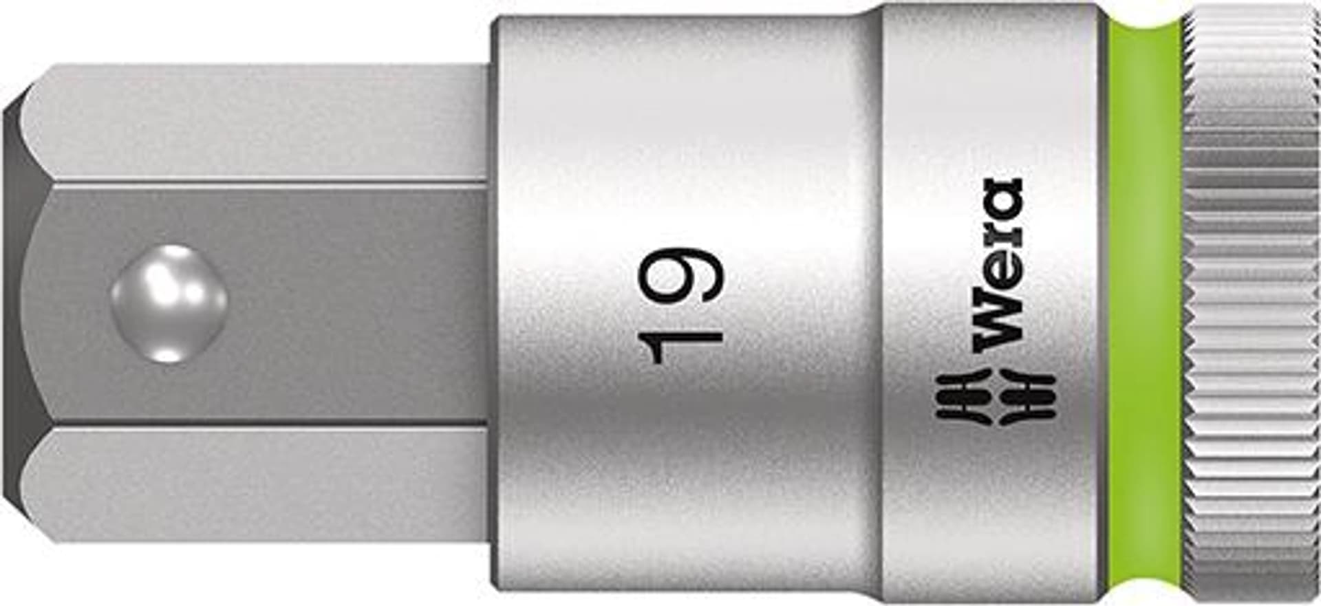 

Nasadka wktetakowa 1/2" d.srub z gniaz.6-kat. z funkcja przytrzym, 19x60mm Wera
