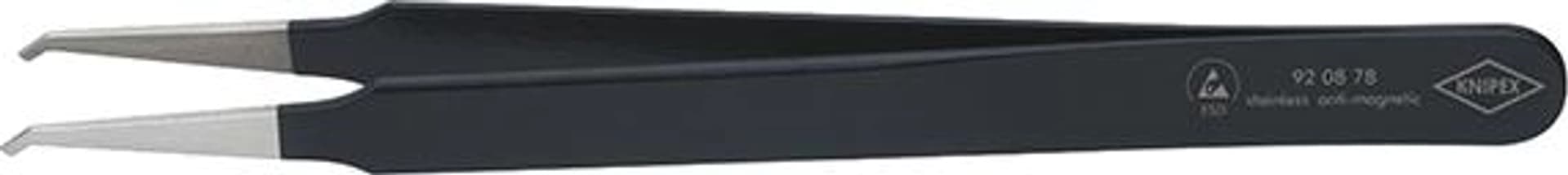 

Pinceta ESD, 120mm, wygięta, czarna, 92 08 78 ESD, KNIPEX