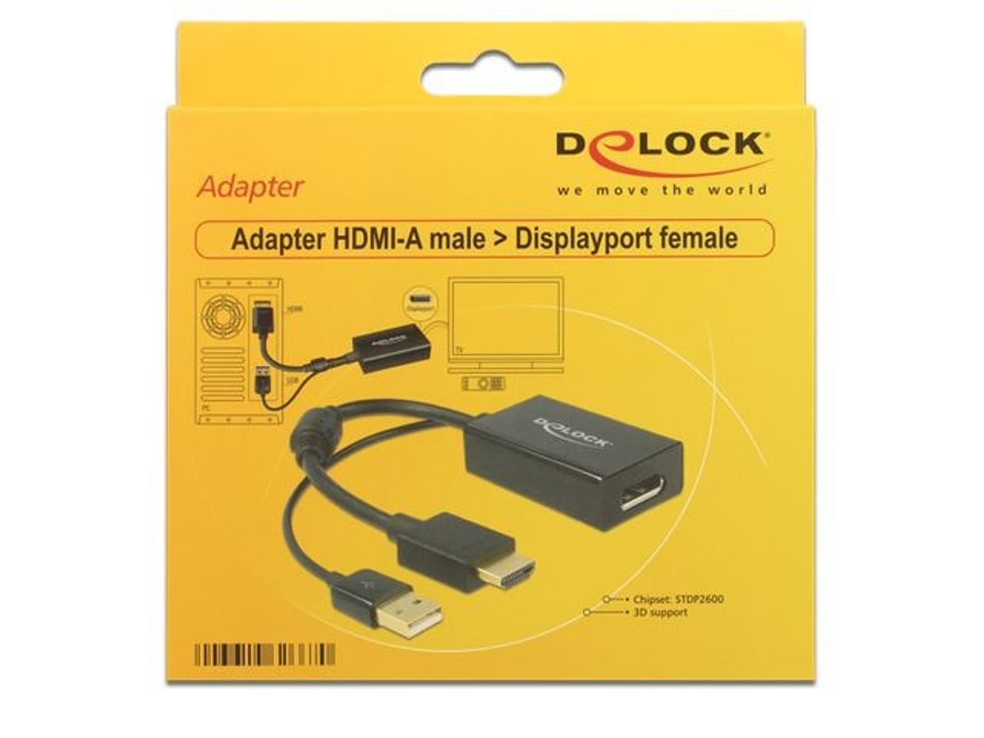 

Adapter HDMI(M)+USB(Power)->Displayport 1.2(F) 24cm, F) 24c