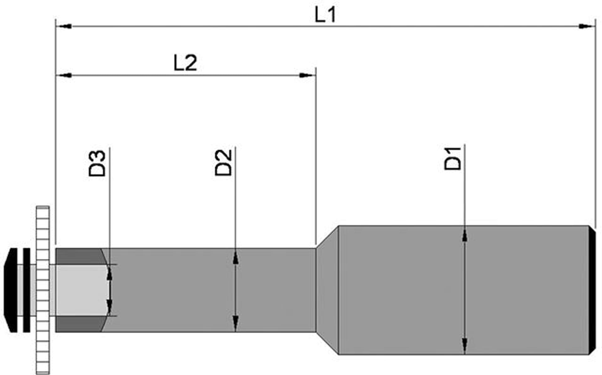 

Uchwyt tarczy pilarskiej DIN1835, ksztalt B 25x8mm TSCHORN