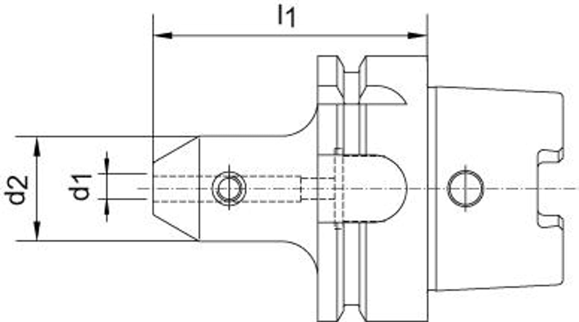 

Oprawka zaciskowa Weldon DIN69893A HSK-A100 20x160mm HAIMER