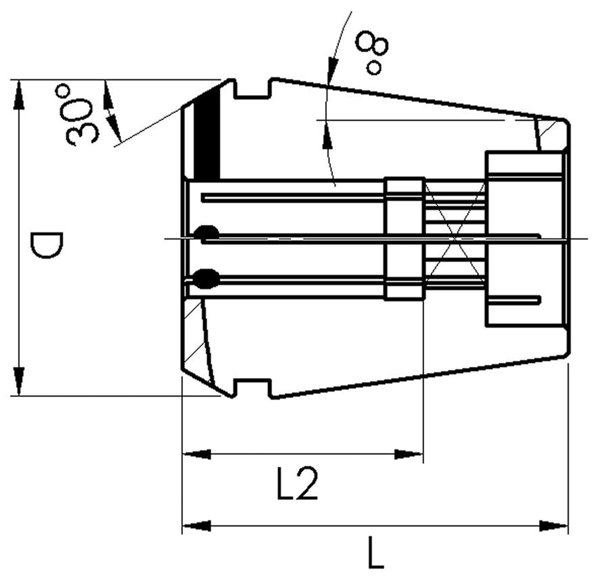 

Tuleja zaciskowa do gwintowników GERC16-GBD 4x3,2mm FAHRION