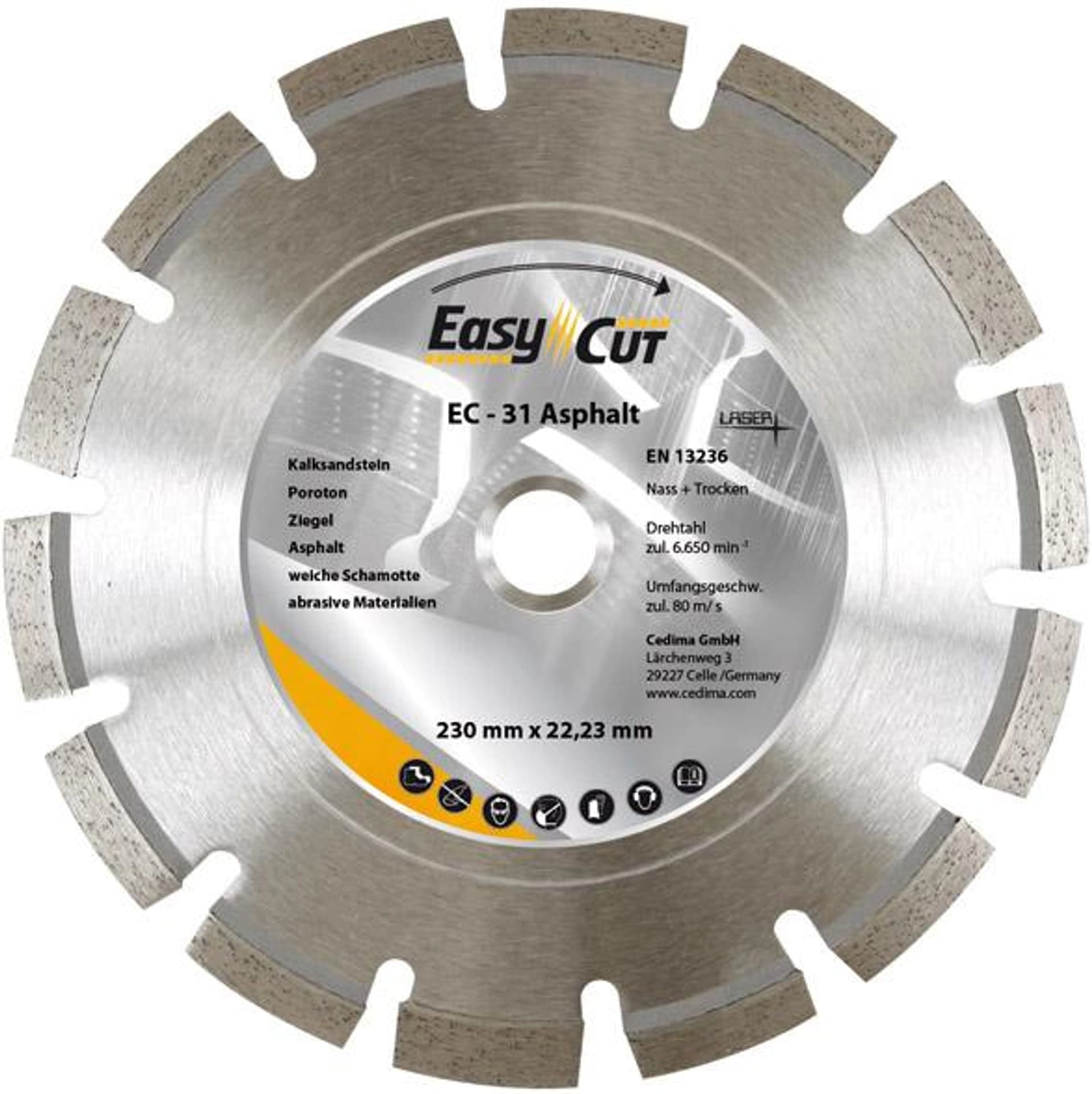 

Diament.tarcza do ciecia EC-31 350x3,2x10x25,4 mm CEDIMA