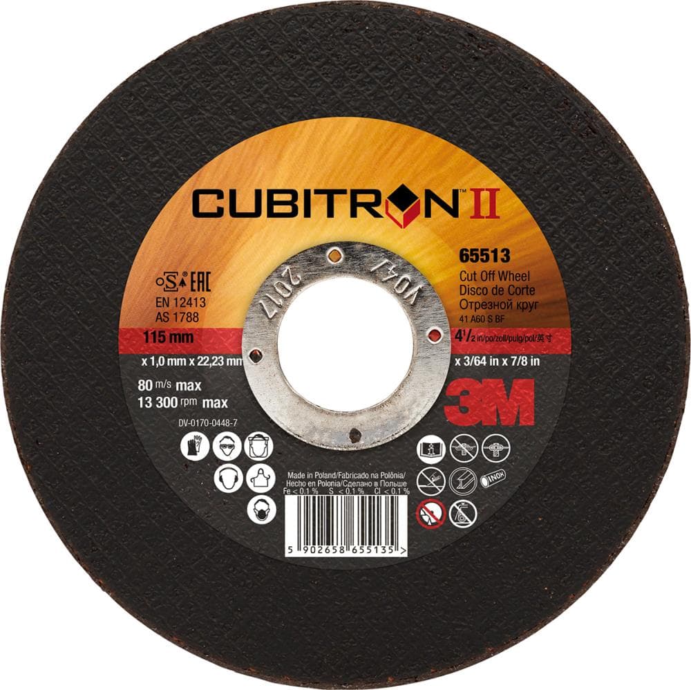 

Tarcza do cięcia CubitronTM II inox, 125x1mm 3M