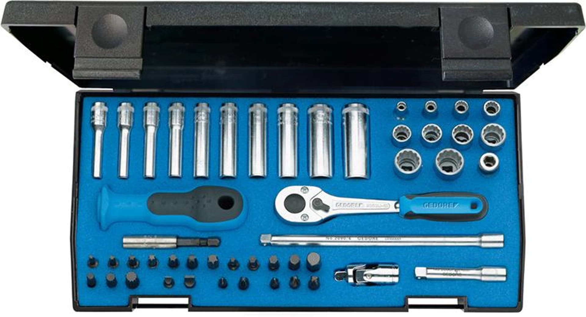 

Zestaw nasadek 1/4", 12-kątnych, 49-czesciowy, 20LMU-10, GEDORE