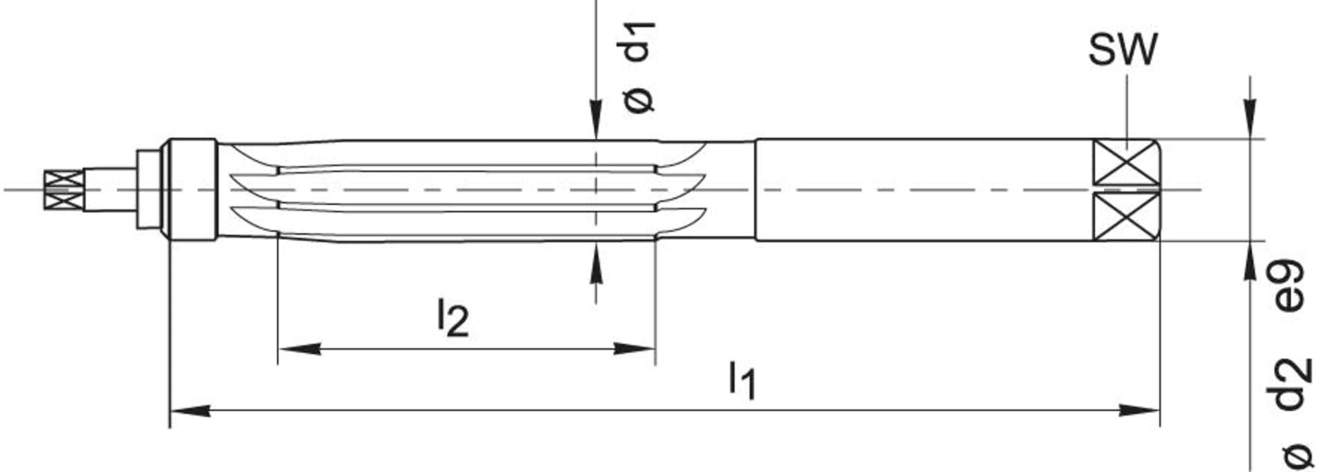 

Rozwiertak reczny DIN859 HSS, 5,0mm BECK