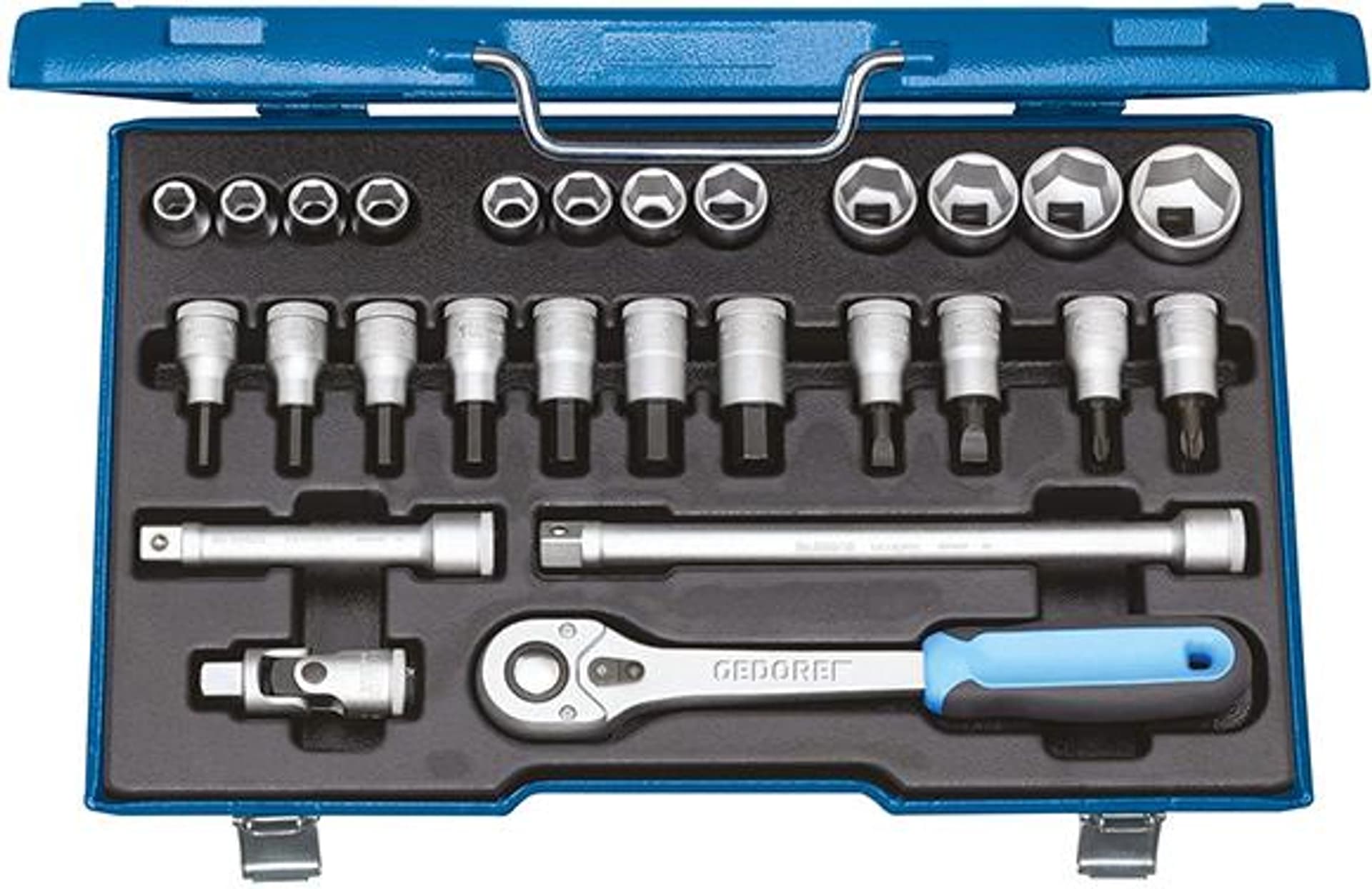 

Zestaw nasadek 1/2", 6-kątnych, 27-cz. 19IMU-10, GEDORE