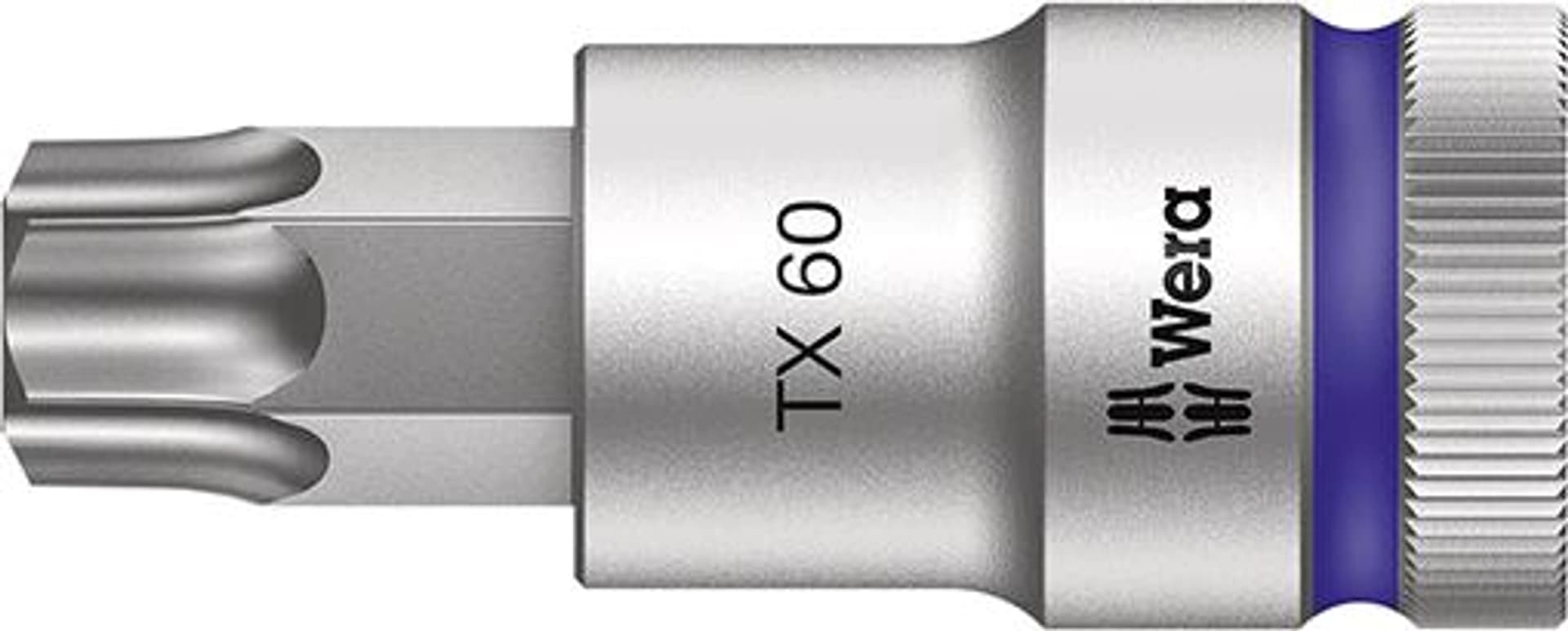 

Nasadka wktetakowa 1/2"z funkcja przytrzym. do srub z lbem z gniazdemTORX 60x60mm Wera
