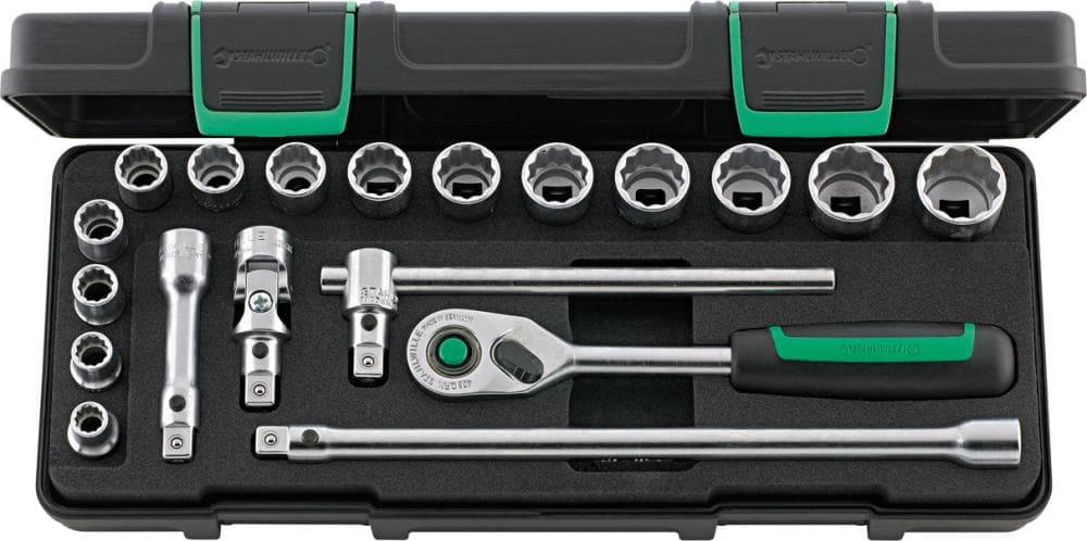 

Zest.nasadek 3/8" 45/14/5I QR, 19-czesciowySTAHLWILLE