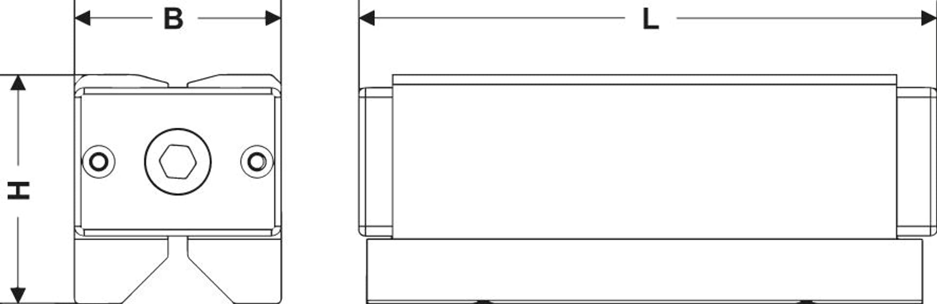 

Magnetyczny blok mocujący z magnesami stałymi MBX 184x64x71mm FLAIG