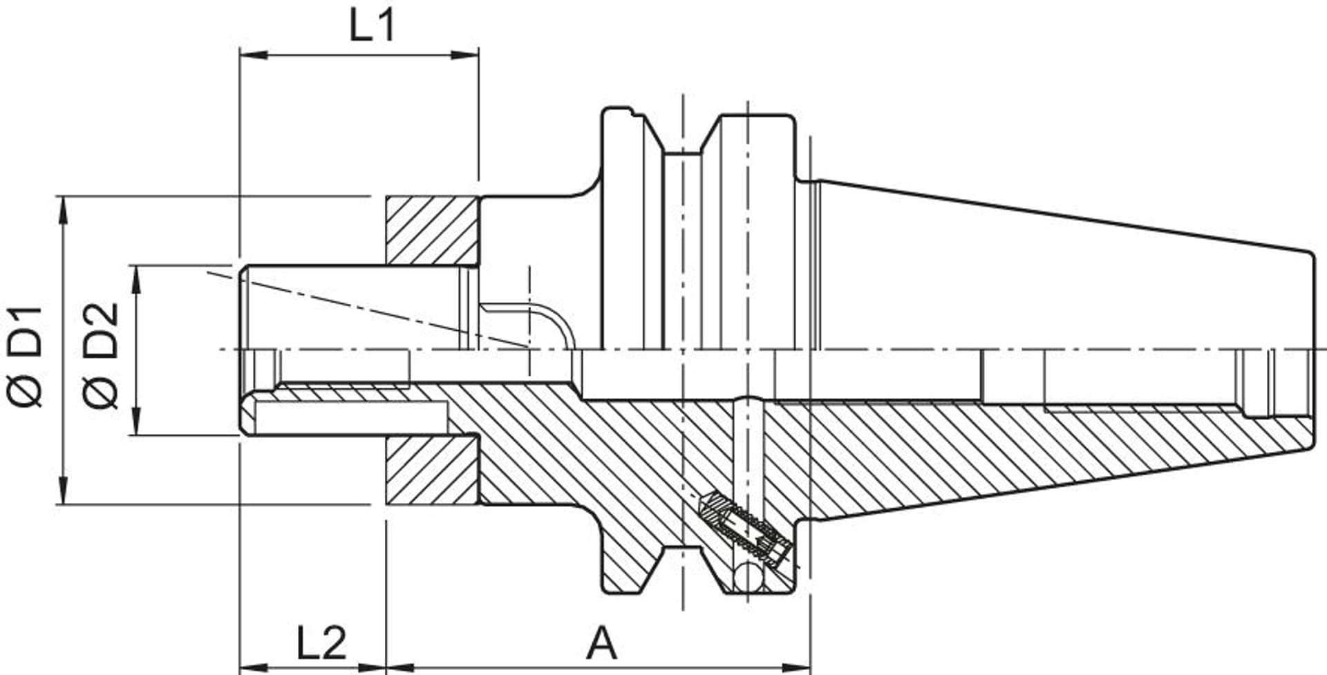 

Trzpien frezar.uniwers. do nasadzania glowicy, JISB6339ADB BT40-32 HAIMER