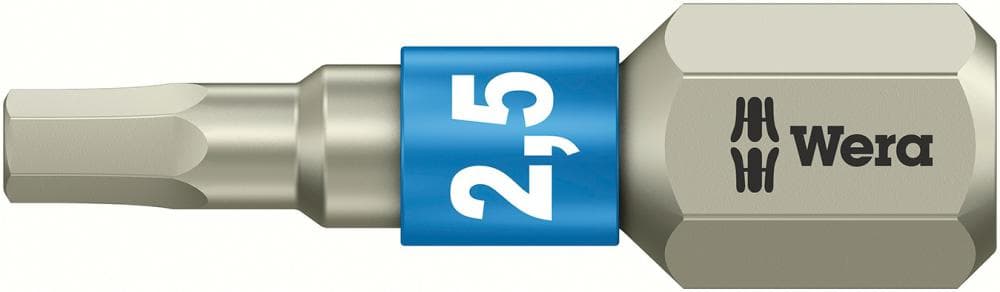 

Bit nierdzewny 1/4" DIN3126C6,3do srub z lbem z gniazdem 6-katnym 2,5x25mm Wera