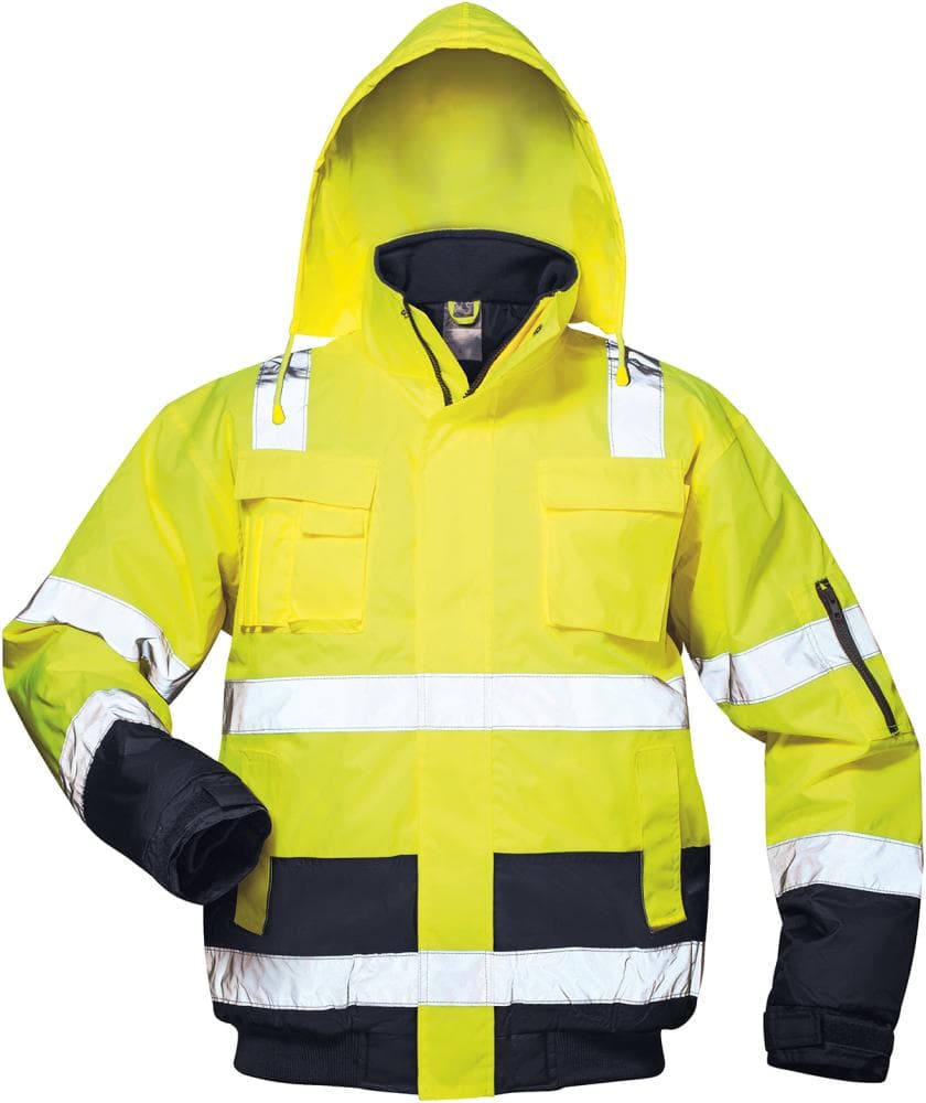 

Kurtka ostrzegawcza pilotka Axel, roz. 2XL, żółty/niebieski