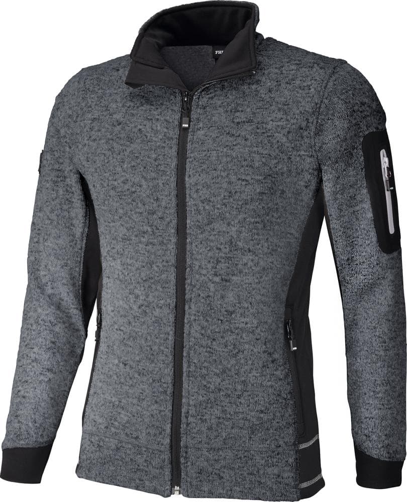 

Kurtka dzianinowa polarowa CHRISTOPH, szaro-czarna, rozmiar 2XL