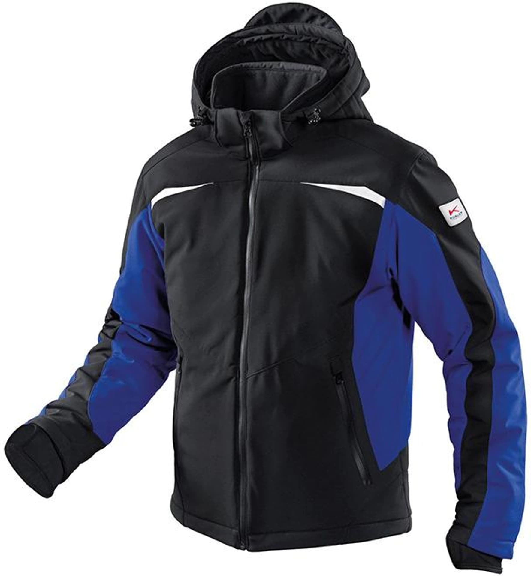 

Kurtka zimowa, softshell, rozmiar M, czarna/niebieska