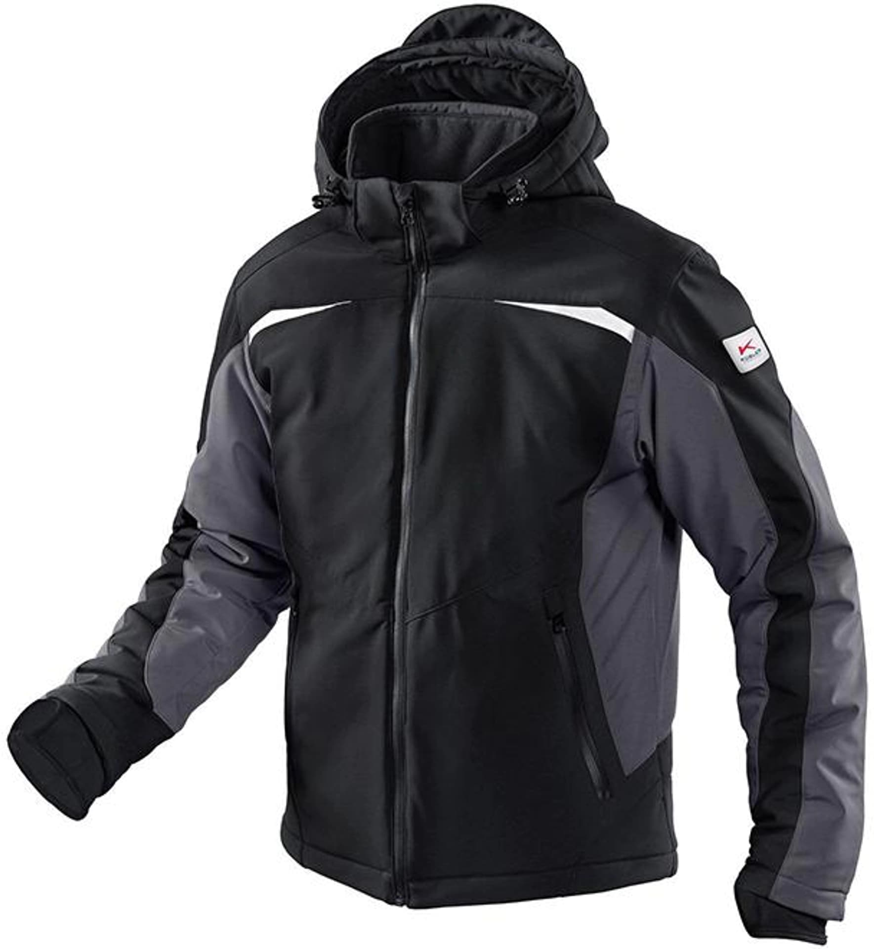 

Kurtka zimowa, softshell, rozmiar 2XL, czarna/antracytowa