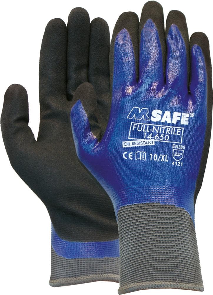 

Rękawice M-Safe 14-650 nitrylowe pełne powlekane rozmiar 10 (12 par)