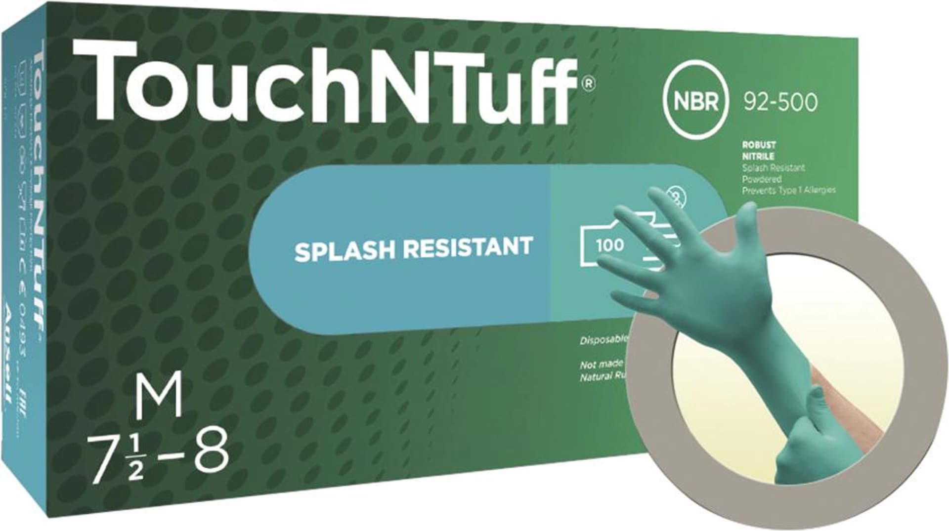 

Rękawice nitrylowe TouchNTuff 92-500, rozmiar 6,5-7 (100 sztuk) Ansell, 100 sztuk) ansel