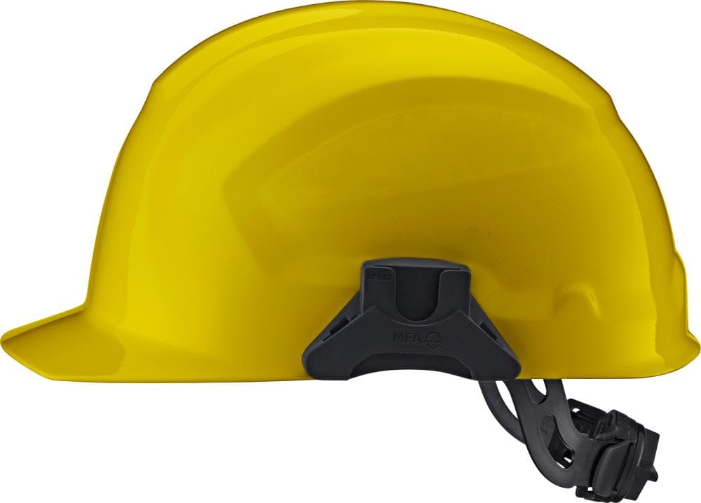 

Kask ochronny CrossElectric z blokadą skrętną, żółty