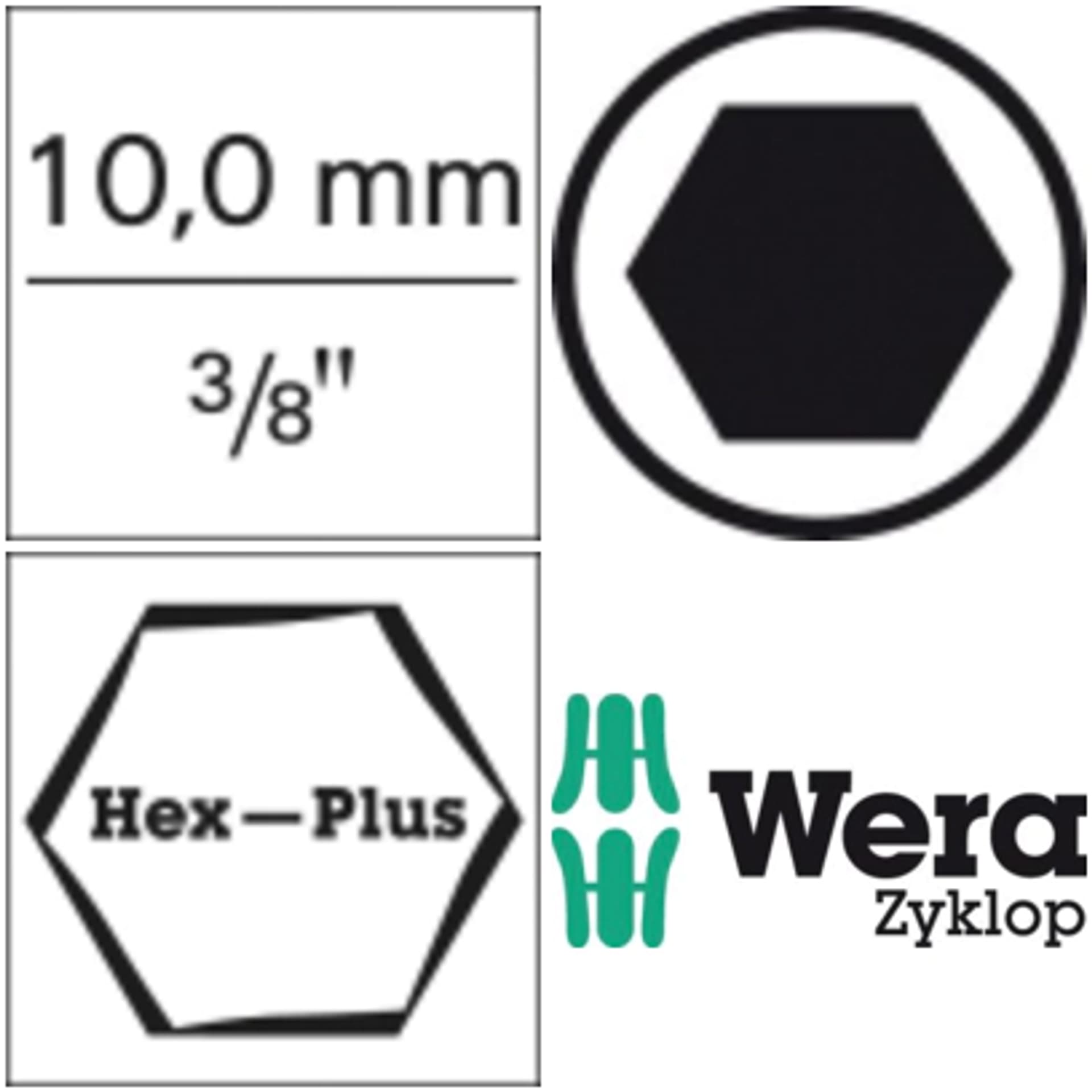 

Wkrętakowa końcówka 10x100mm do śrub z gniazdem 6-k. z funkcją przytrzym.Wera