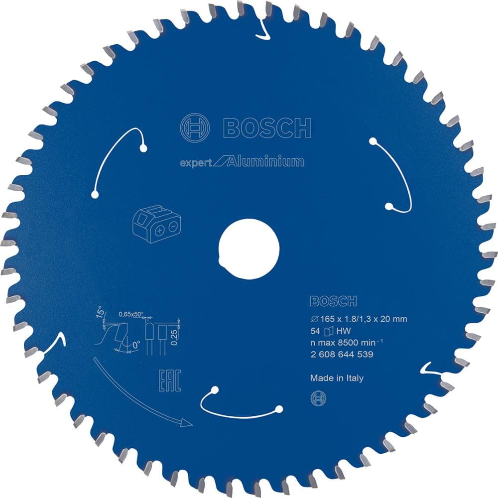 

Tarcza pilarska węglikowa 165x1.8/1.3x20 54 zęby Bosch Expert do alum.