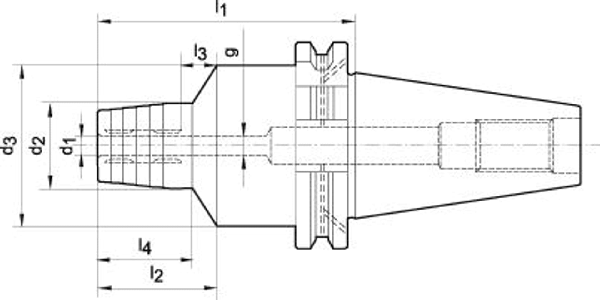 

Uchwyt zaciskowy hydrauliczny DIN69871 AD/B 14x80,5mm SK40 WTE