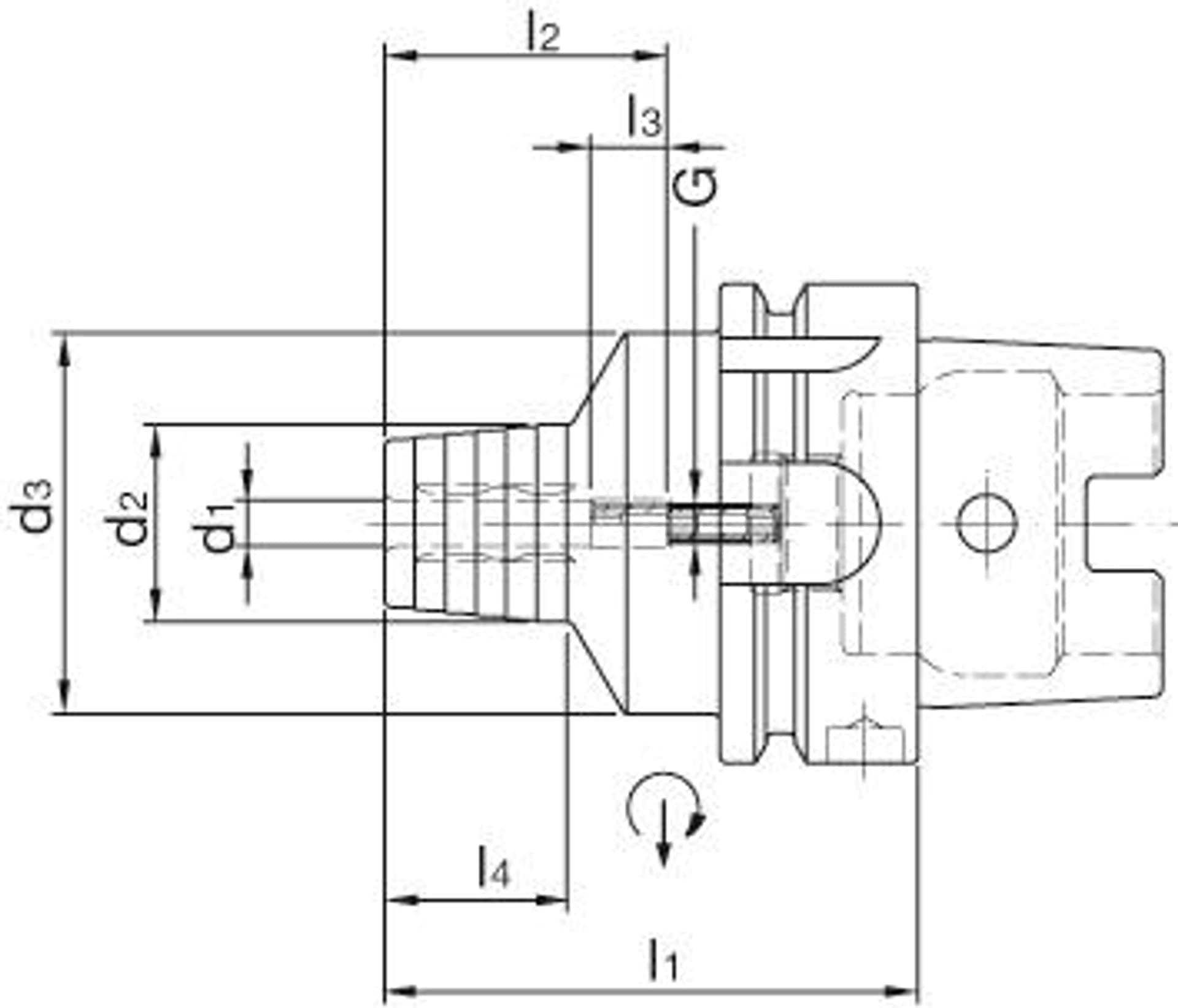 

Uchwyt zaciskowy hydrauliczny DIN69893A 14x150mm HSK-A63 WTE