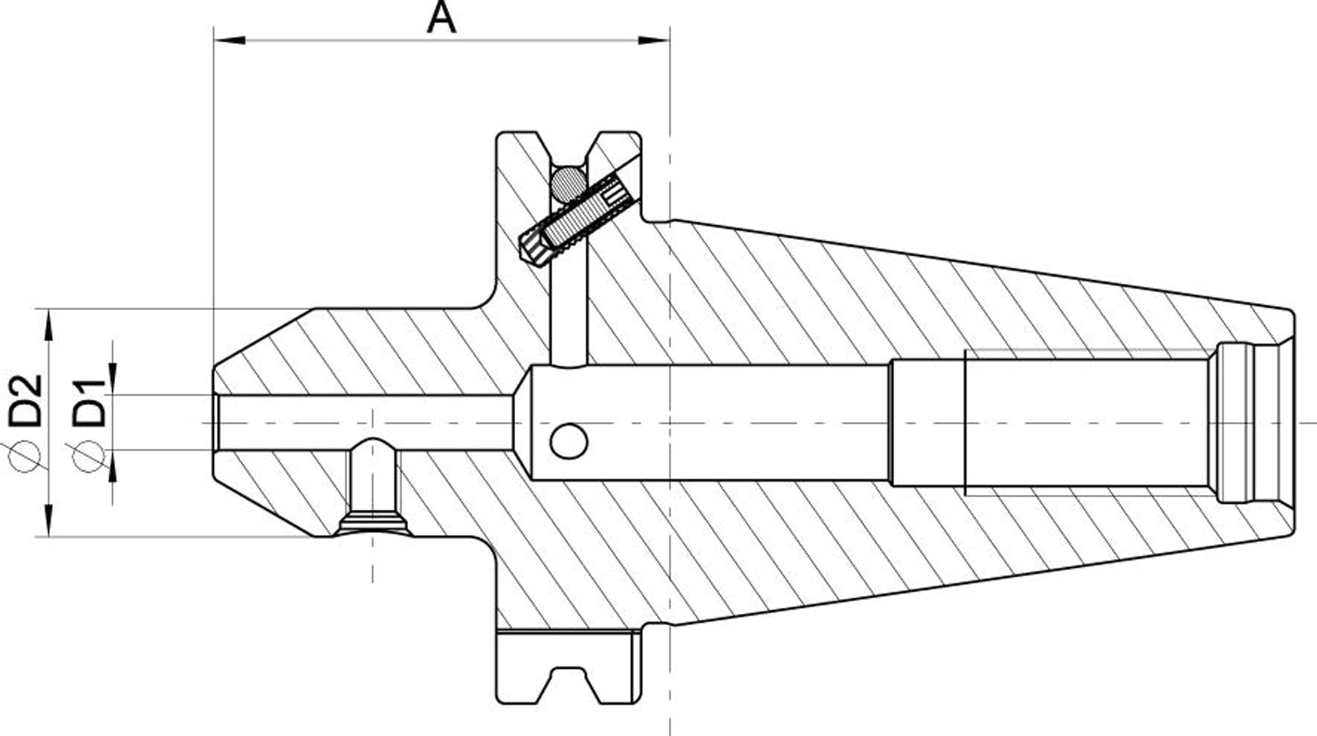 

Oprawka zaciskowa Weldon DIN69871ADB SK40 D10mm, dluga HAIMER