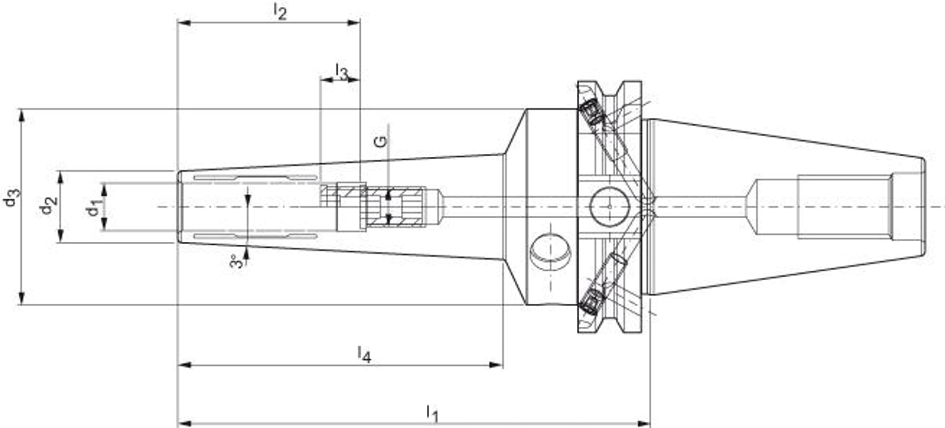 

Uchwyt zaciskowy precyzyjny HPH Multi 3 DIN69871 8mm SK40 WTE